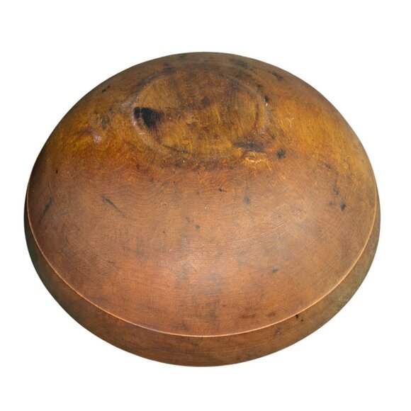 Large Vintage Wooden Salad Bowl patina rustic popcorn salad - Picture 4 of 16